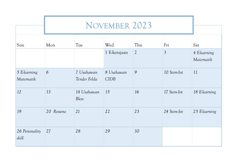 November 2023